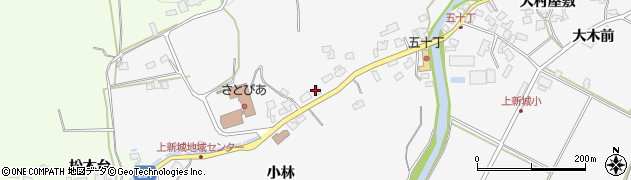 秋田県秋田市上新城五十丁（小林）周辺の地図