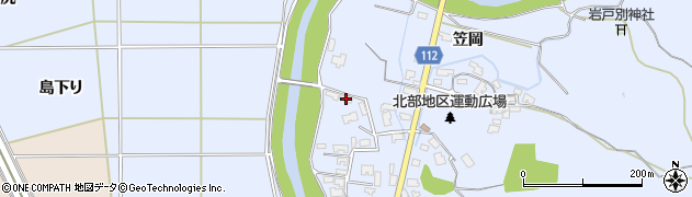 秋田県秋田市下新城笠岡笠岡39周辺の地図