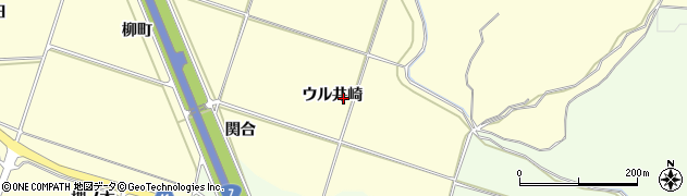 秋田県秋田市下新城岩城（ウル井崎）周辺の地図