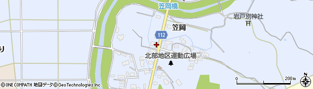秋田県秋田市下新城笠岡笠岡周辺の地図