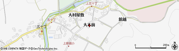 秋田県秋田市上新城五十丁大木前周辺の地図