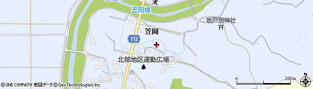 秋田県秋田市下新城笠岡笠岡215周辺の地図