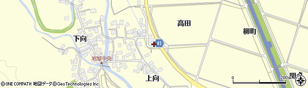 秋田県秋田市下新城岩城（高田）周辺の地図