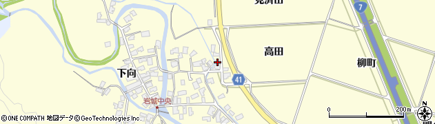 秋田県秋田市下新城岩城（見済田）周辺の地図