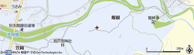 秋田県秋田市下新城笠岡周辺の地図