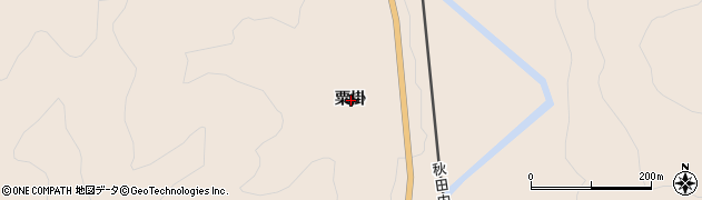 秋田県仙北市西木町上桧木内粟掛周辺の地図