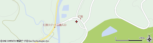 秋田県秋田市仁別周辺の地図