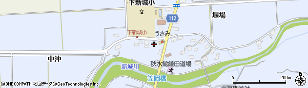 秋田県秋田市下新城笠岡笠岡94周辺の地図