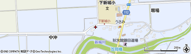 秋田県秋田市下新城笠岡笠岡72周辺の地図