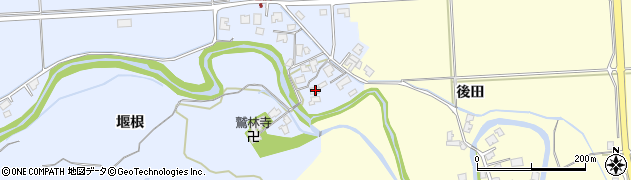 秋田県秋田市下新城笠岡堰根6周辺の地図