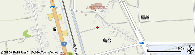 秋田県秋田市下新城中野（島合）周辺の地図