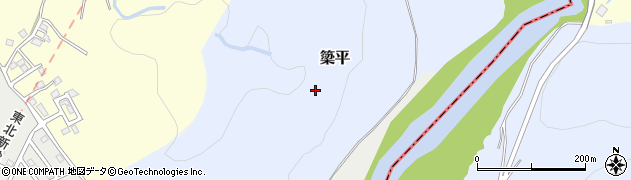 岩手県滝沢市簗平周辺の地図