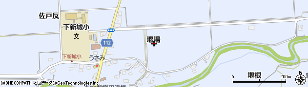 秋田県秋田市下新城笠岡（堰場）周辺の地図
