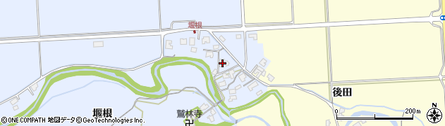 秋田県秋田市下新城笠岡堰根16周辺の地図