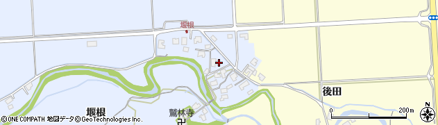 秋田県秋田市下新城笠岡堰根17周辺の地図