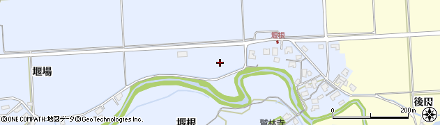 秋田県秋田市下新城笠岡堰根周辺の地図