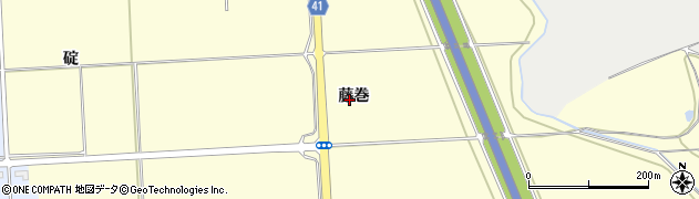 秋田県秋田市下新城岩城（藤巻）周辺の地図