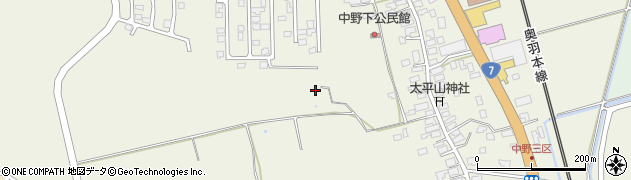 秋田県秋田市下新城中野周辺の地図