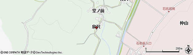 秋田県秋田市上新城石名坂泉沢周辺の地図