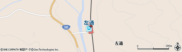 左通駅周辺の地図
