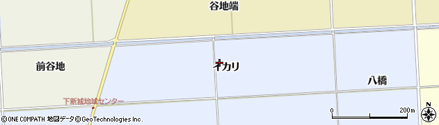 秋田県秋田市下新城笠岡イカリ周辺の地図