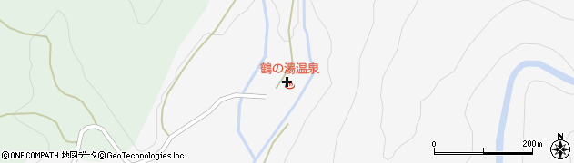 秋田県仙北市田沢湖田沢先達沢国有林周辺の地図