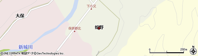 秋田県秋田市上新城小又（蛇野）周辺の地図