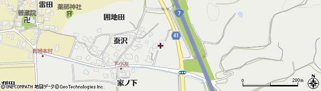 秋田県秋田市下新城小友（箱館）周辺の地図