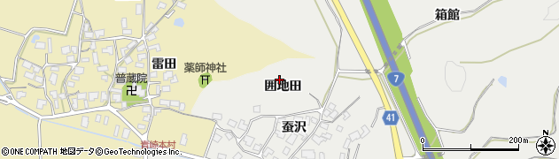秋田県秋田市下新城小友（囲地田）周辺の地図