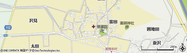 秋田県秋田市下新城青崎（雷田）周辺の地図