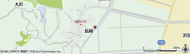 秋田県秋田市下新城長岡（長岡）周辺の地図
