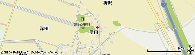 秋田県秋田市下新城青崎（堂田）周辺の地図