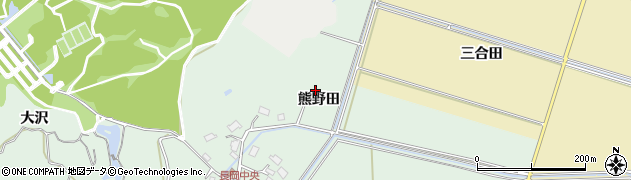 秋田県秋田市下新城長岡（熊野田）周辺の地図