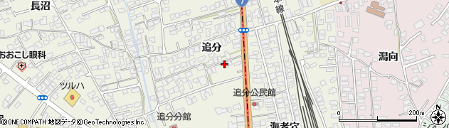 秋田県潟上市天王追分32周辺の地図