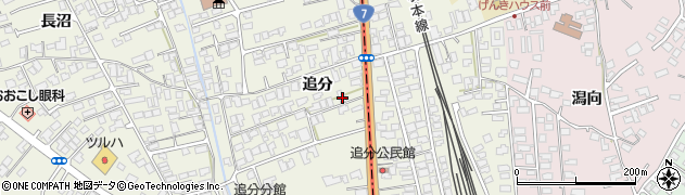 秋田県潟上市天王追分38周辺の地図