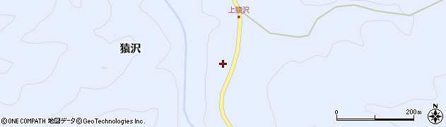岩手県岩泉町（下閉伊郡）猿沢（林の下）周辺の地図