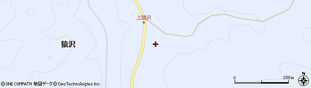 岩手県岩泉町（下閉伊郡）猿沢（堤）周辺の地図