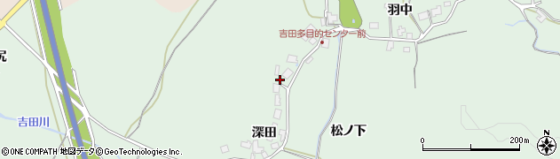 秋田県秋田市金足吉田（深田）周辺の地図