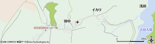 秋田県秋田市金足吉田羽中28周辺の地図