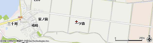 秋田県秋田市金足鳰崎（一ツ森）周辺の地図