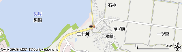 秋田県秋田市金足鳰崎（細首）周辺の地図