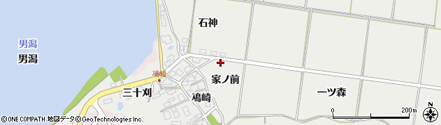 秋田県秋田市金足鳰崎（家ノ前）周辺の地図