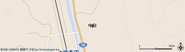 秋田県仙北市西木町上桧木内中泊周辺の地図