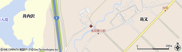 秋田県秋田市金足片田（待入）周辺の地図