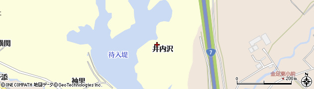 秋田県秋田市金足高岡（井内沢）周辺の地図