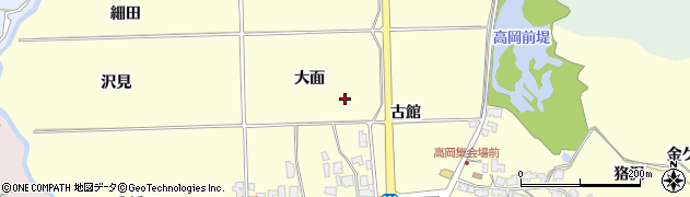 秋田県秋田市金足高岡周辺の地図