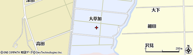 秋田県秋田市金足堀内大草加周辺の地図