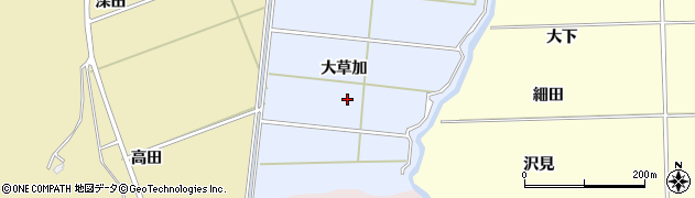 秋田県秋田市金足堀内（大草加）周辺の地図