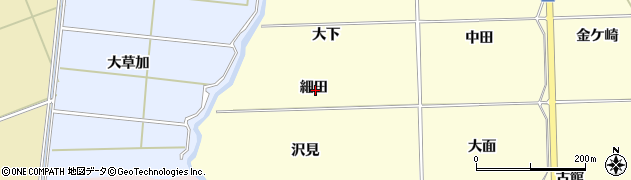 秋田県秋田市金足高岡（細田）周辺の地図