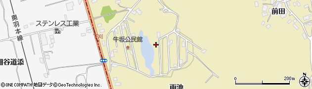 秋田県秋田市金足下刈雨池周辺の地図